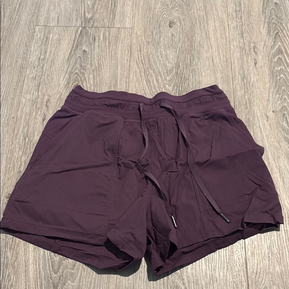 Purple Drawstring Shorts
